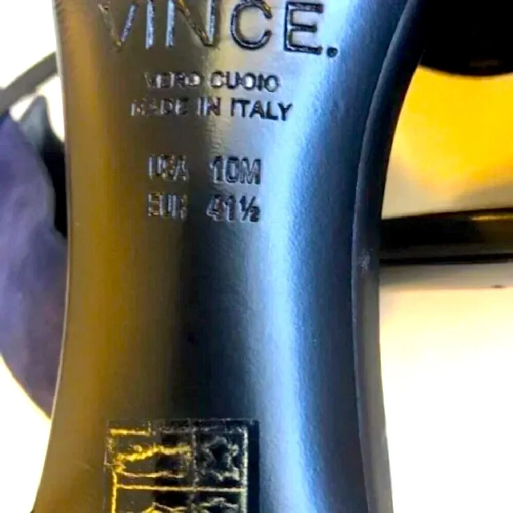 New VINCE Italy Adley Cobalt Blue Suede Sandal Stiletto Ankle Strap 10 MSRP $425 - Picture 9 of 9